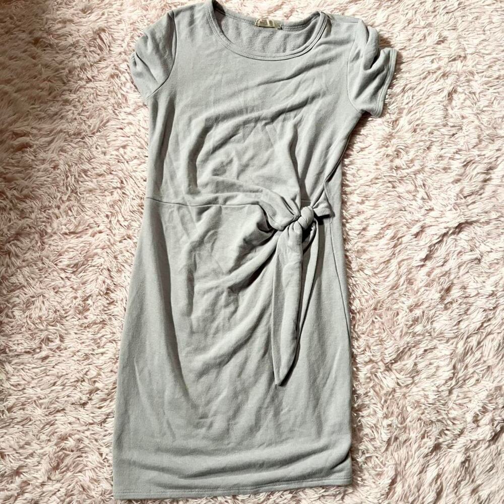 Minimalist Capsule Clean Girl Aesthetic Classic Simple Cozy Knotted Tshirt Dress